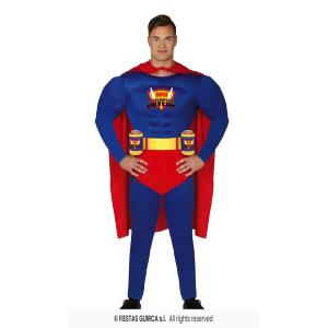 COSTUME SUPEREROE SUPER BUVEUR BIRRA SUPERMAN TAGLIA 48-50 M
