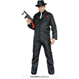 COSTUME GANGSTER MAFIOSO VESTITO SMOKING TAGLIA L 52-54