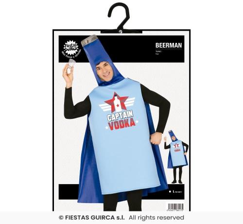 COSTUME SUPEREROE CAPTAIN VODKA ADULTO TAGLIA 52-54 L