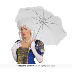 OMBRELLO OMBRELLINO IN PIZZO PARASOLE BIANCO 60X70 CM