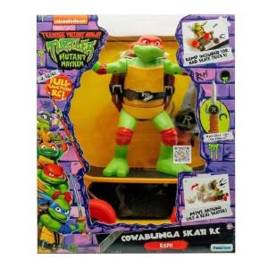 TMNT TARTARUGHE NINJA PERSONAGGIO RAFFAELLO CON SKATEBOARD RADIOCOMANDATO 30 CM