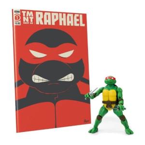 TMNT TARTARUGHE NINJA PERSONAGGIO RAFFAELLO 13 CM CON FUMETTO 