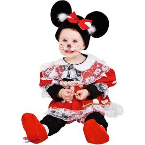 COSTUME TOPOLINA TOPOLETTA BABY ROSSO MIS. 1 ANNO