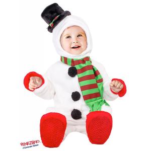 COSTUME PUPAZZO DI NEVE BABY MIS. 6-9 MESI