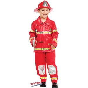 COSTUME VIGILE DEL FUOCO POMPIERE MIS. 7 ANNI (S)