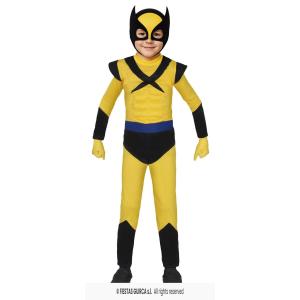 COSTUME YELLOW HERO SUPEREROE TAGLIA 7-9 ANNI