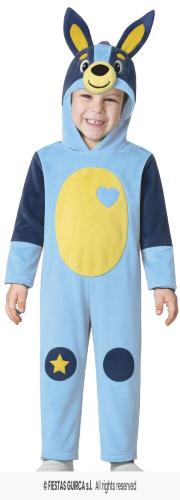 COSTUME COLOR DOG BLUEY CANE BABY TAGLIA  3 - 4 ANNI