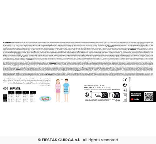 COSTUME COLOR DOG BLUEY CANE BABY TAGLIA  3 - 4 ANNI