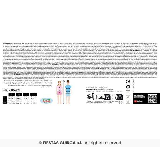 COSTUME COLOR DOG BLUEY CANE BABY TAGLIA  3 - 4 ANNI