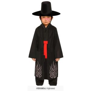 COSTUME K-POP BLACK DEMON DEMONE NERO TAGLIA 10-12 ANNI