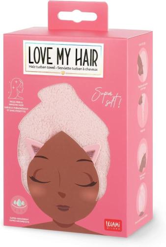 CUTIE BEAUTY - LOVE MY HAIR ASCIUGAMANO CAPELLI TURBANTE GATTINO