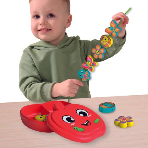 MONTESSORI SFILO E INFILO GIOCO DELLA MELA LACING GAME APPLE