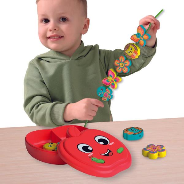 MONTESSORI SFILO E INFILO GIOCO DELLA MELA LACING GAME APPLE