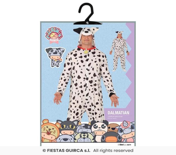 COSTUME DALMATA CAGNOLINO KIGURUMI TAGLIA 52-54 L