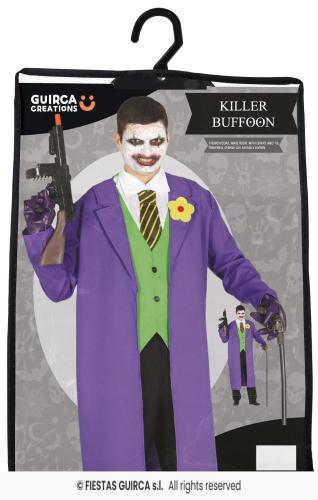 COSTUME PAGLIACCIO KILLER VIOLA JOKER BATMAN TAGLIA 54–56 XL