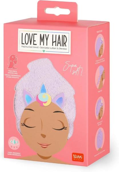 CUTIE BEAUTY - LOVE MY HAIR ASCIUGAMANO CAPELLI TURBANTE UNICORNO