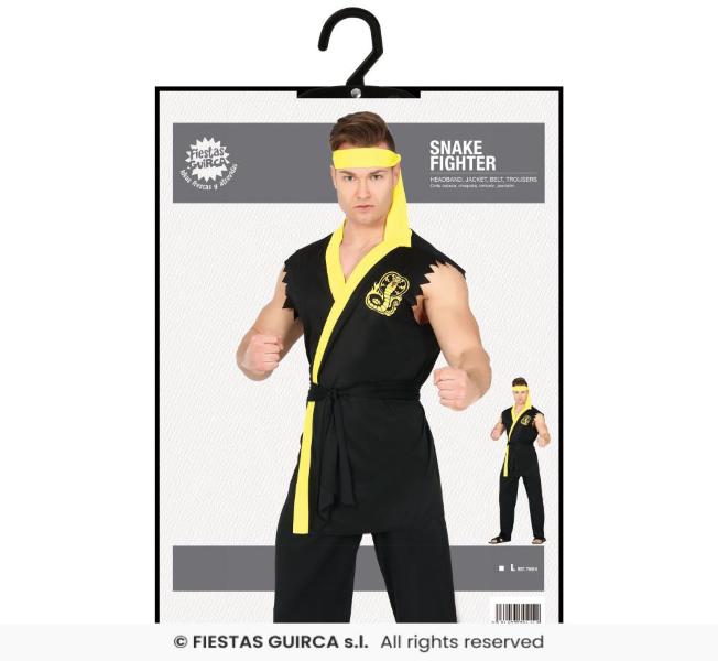 COSTUME GUERRIERO LOTTATORE ARTI MARZIALI COBRA KAI TAGLIA 52-54 L