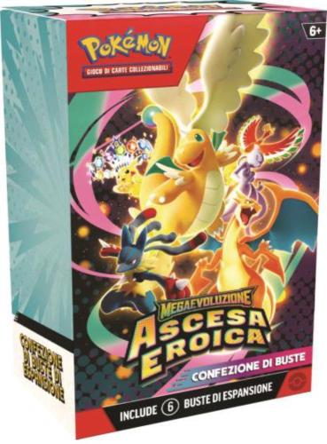 POKEMON CARTE MEGAEVOLUZIONE  ASCESA EROICA  BUNDLE 6 BUSTE