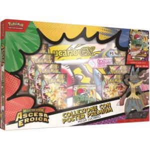 CARTE POKEMON COLLEZIONE PREMIUM ASCESA EROICA MEGA LUCARIO