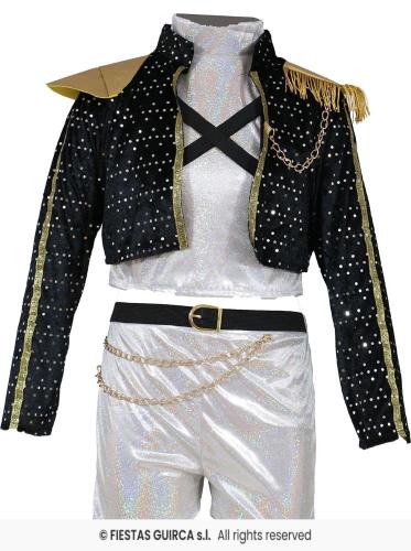COSTUME K-POP STAR HUNTRIX RUMI LEADER ARGENTO RAGAZZA TAGLIA 38-40