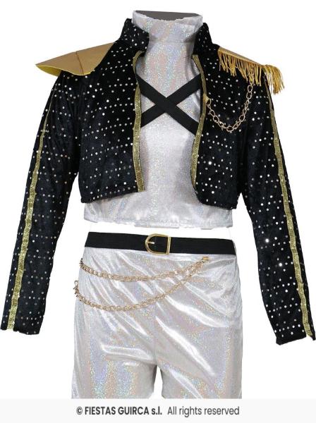 COSTUME K-POP STAR HUNTRIX RUMI LEADER ARGENTO RAGAZZA TAGLIA 38-40