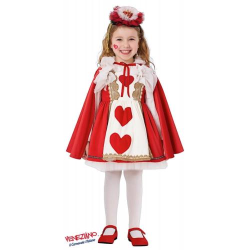 COSTUME REGINA DI CUORI DELUXE MIS. 4 ANNI