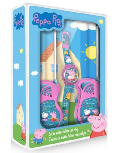 SET WALKIE TALKIE + OROLOGIO DIGITALE PEPPA PIG