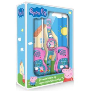 SET WALKIE TALKIE + OROLOGIO DIGITALE PEPPA PIG
