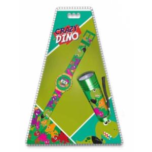 SET OROLOGIO + TORCIA DINOSAURO CRAZY DINO