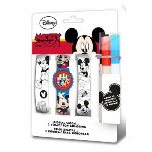 OROLOGIO DIGITALE CON CINTURINO COLORABILE MICKEY