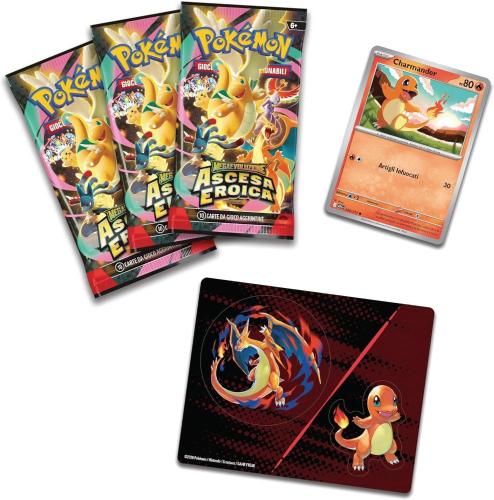CARTE POKEMON MEGAEVOLUZIONE ASCESA EROICA COLLEZIONE CON ADESIVI - CHARMANDER