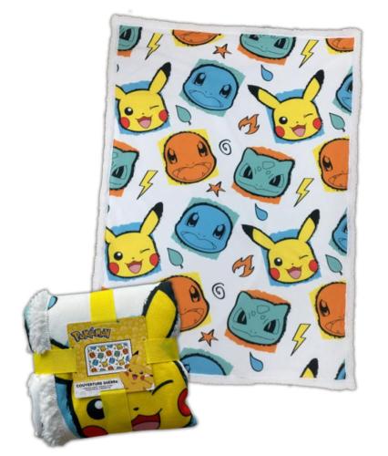 COPERTA SHERPA POKEMON FACE & COLOUR CM 100X150