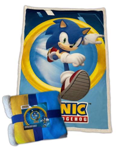 COPERTA SHERPA SONIC THE HEDGEHOG CM 100X150