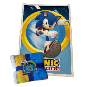 COPERTA SHERPA SONIC THE HEDGEHOG CM 100X150