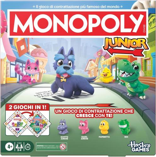 MONOPOLY JUNIOR 2 GIOCHI IN 1 NUOVA EDIZIONE