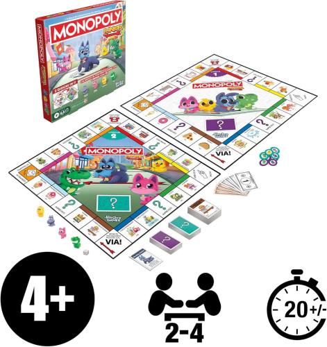 MONOPOLY JUNIOR 2 GIOCHI IN 1 NUOVA EDIZIONE