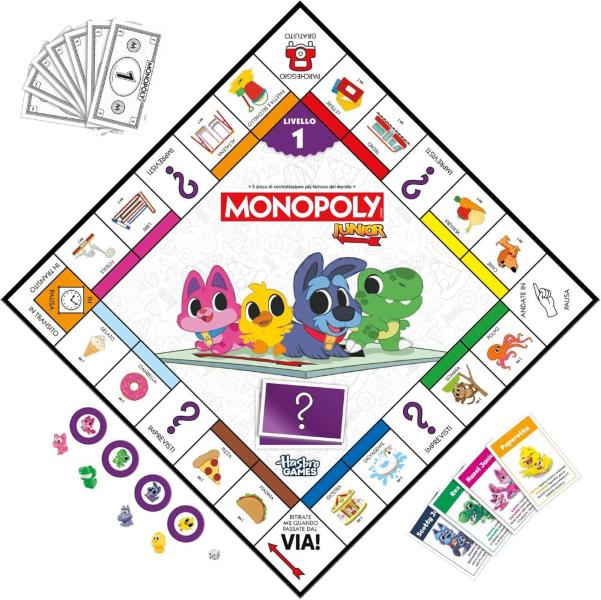 MONOPOLY JUNIOR 2 GIOCHI IN 1 NUOVA EDIZIONE