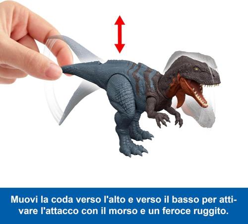 JURASSIC WORLD REBIRTH RUGGITO SELVAGGIO WILD ROAR ABELISAURUS
