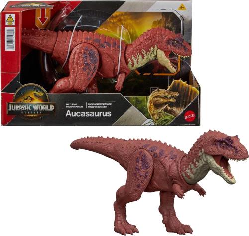 JURASSIC WORLD REBIRTH RUGGITO SELVAGGIO WILD ROAR AUCASAURUS