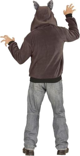 COSTUME FELPA IN PILE CON CAPPUCCIO UNISEX LUPO TAGLIA L-XL