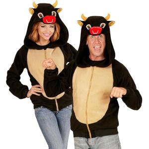 COSTUME FELPA IN PILE CON CAPPUCCIO UNISEX TORO TAGLIA L-XL