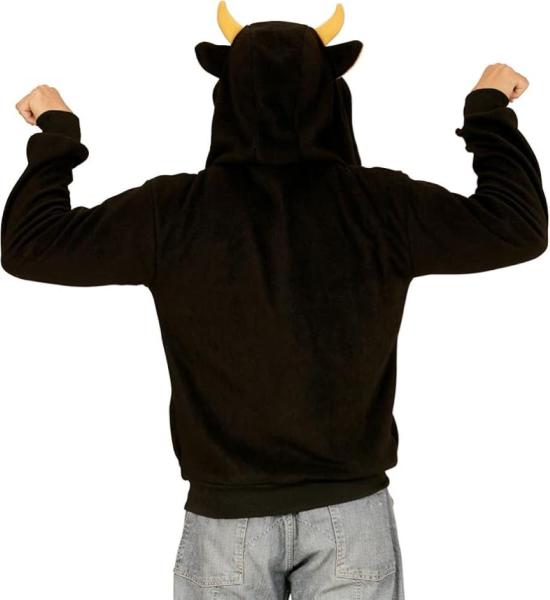 COSTUME FELPA IN PILE CON CAPPUCCIO UNISEX TORO TAGLIA L-XL