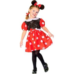 COSTUME TOPINA TOPOLINA TIPO MINNIE MOUSE TAGLIA 3-4 ANNI