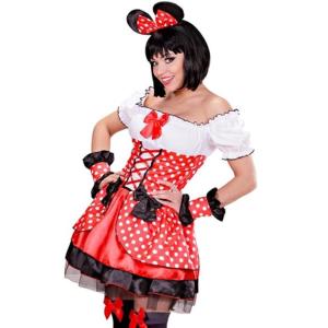 COSTUME TOPINA TOPOLINA TIPO MINNIE MOUSE TAGLIA S