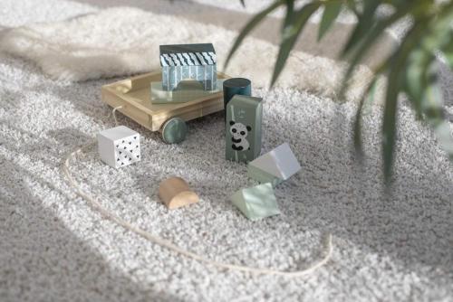 EICHHORN VAGONCINO TRAINABILE CON CUBETTI IN LEGNO