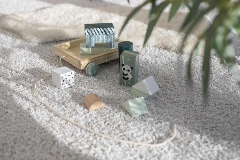 EICHHORN VAGONCINO TRAINABILE CON CUBETTI IN LEGNO