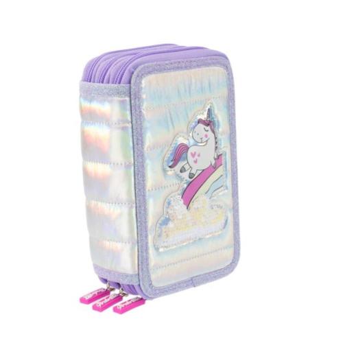 GIRABRILLA BIG PUFFER PENCIL CASE ASTUCCIO LIGHT PURPLE