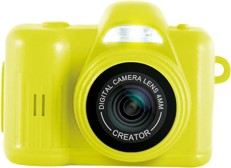 PHOTO CREATOR - MINI CAM PICCOLA FOTOCAMERA DIGITALE GIALLO FLUO