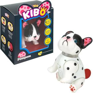 KIBO POMPOM CAGNOLINO INTERATTIVO BULLDOG FRANCESE BIANCO A POIS NERI