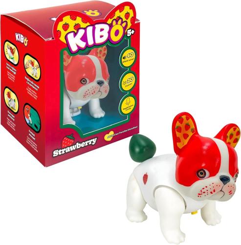 KIBO STRAWBERRY CAGNOLINO INTERATTIVO FRAGOLA BULLDOG FRANCESE BIANCO E ROSSO